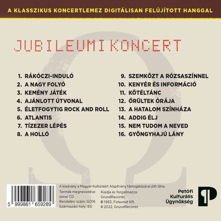 Omega - Jubileumi koncert (CD) Omega - Jubileumi koncert (CD)
