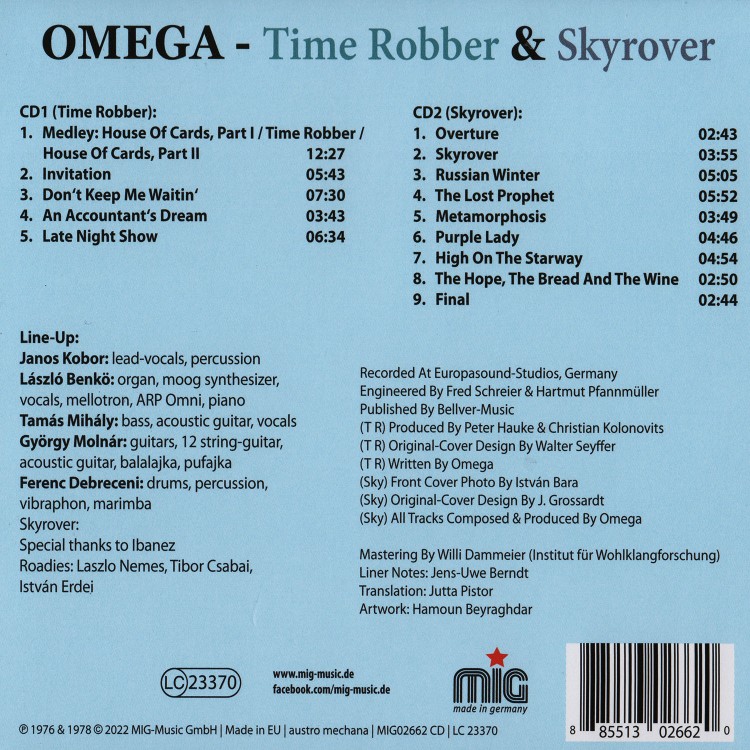 Omega - Time Robber & Skyrover (2CD)